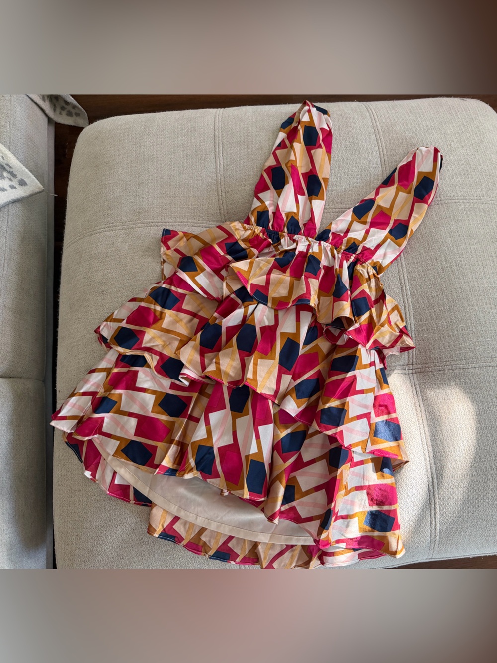 Edit by Nine Multicolor Geometric Halter Mini Dress